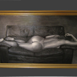 Kevin Wakefield: 'Sensuous Curves', 2009 Oil Painting, nudes. Artist Description:  Sold at seizedpropertyauction. com in 2010 ...