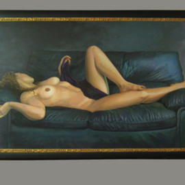 Kevin Wakefield: 'Shy Temptress', 2009 Oil Painting, nudes. Artist Description:     This sensual female figure painting sold at seisedpropertyactions. com in 2010 for $2300. 00  ...