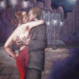 Kyle Foster: 'Midnight Kiss', 2008 Oil Painting, Figurative. 