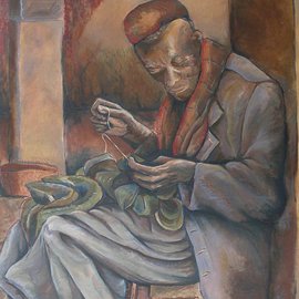 Kyle Foster: 'The Tailor', 2006 Oil Painting, Figurative. 