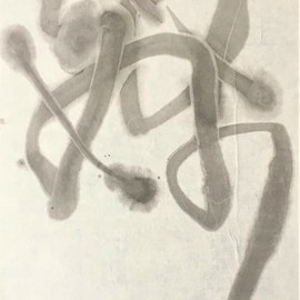 Kichung Lizee: 'calligraphic dance', 2020 Ink Painting, Abstract. Artist Description: brush dance...