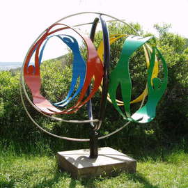 Ivan Kosta: 'Wellness Globe', 2008 Steel Sculpture, Abstract Figurative. 