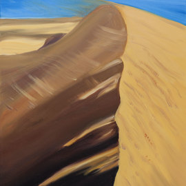 Claudia Luethi Alias Abdelghafar: 'Dune of sand', 2003 Oil Painting, Landscape. Artist Description: Oilpainting on canvas from a dune of sand playing with the wind, or is the wind playing with the dune Empty but in the same time a richness feeling The size of the painting is without frame 50 x 70 x 2 cm and with frame 53 x ...