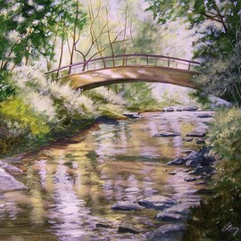 Larry Clark: 'Talking Rock Creek', 2010 Acrylic Painting, Landscape. Artist Description:  Creek reflections       ...