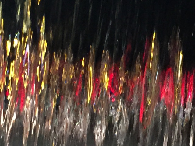 Artist Luise Andersen. '2016 FEBRUARY Unaltered Series I Evening Traffic Through Falling Water Facets ' Artwork Image, Created in 2016, Original Fiber. #art #artist