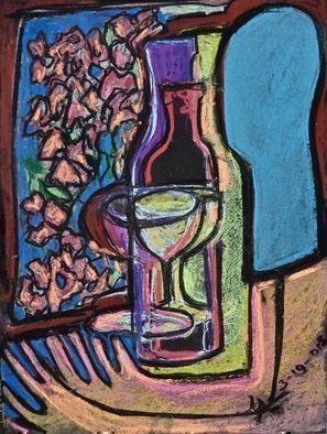 Luise Andersen: 'Card For The Old Gentleman NINETYYRS MrchNintnOthrtn', 2013 Pastel, Abstract.  . . special Birthday. . the Big Ninety. . so drew a special card.Pastels on black art paper. ...