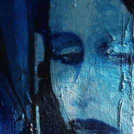 Luise Andersen: 'Feeling In BlUE MAY I2 2014  UpDate detail I', 2014 Oil Painting, Abstract. Artist Description:  PLEASE, zoom IN ON IMAGE- -  Pictures taken in neutral light outside. - - update of progress. . oils on canvas board. ...