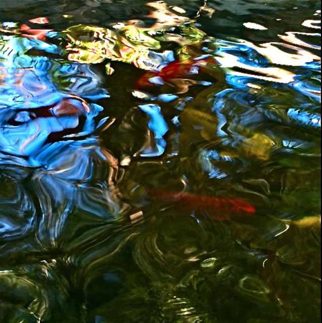Artist Luise Andersen. 'Goldfish Pond VII ' Artwork Image, Created in 2015, Original Fiber. #art #artist