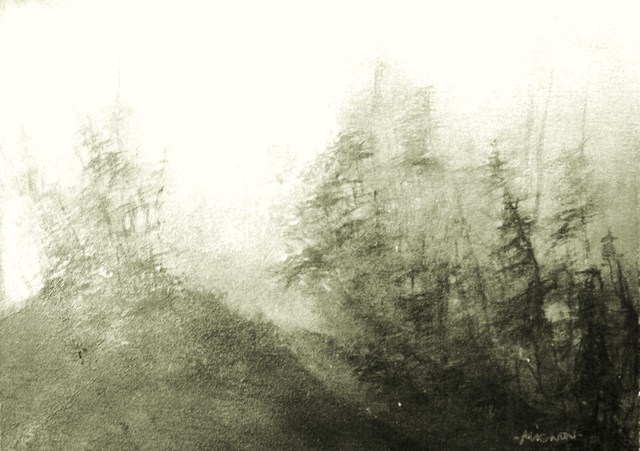Artist Luise Andersen. 'Out Of Fog Rises Night I' Artwork Image, Created in 2011, Original Fiber. #art #artist