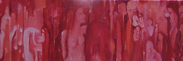 Artist Luise Andersen. 'RED In Progress Update Feb TwFr' Artwork Image, Created in 2008, Original Fiber. #art #artist