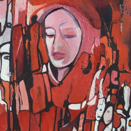 Luise Andersen: 'UNTITLED In The Reds II Update ', 2013 Oil Painting, Abstract. Artist Description:     * * size mentioned, is that of the painting.     ...