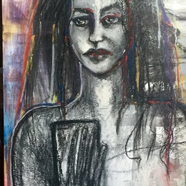 Luise Andersen: 'oct17 2017 once black on white', 2017 Other Painting, Abstract. Artist Description: . . moved from charcoal to pastel washes. . also intense application of pastel sticks. I want color now. . with the black. . grey tones. . whites. . I want colorful presence of my soul voice in imagery. . ...