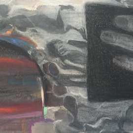 Luise Andersen: 'oct 23 2017 stage 7 detail3', 2017 Other Painting, Abstract. Artist Description: Oct. 23,2017- detail of stage 7- part of left lower half ...