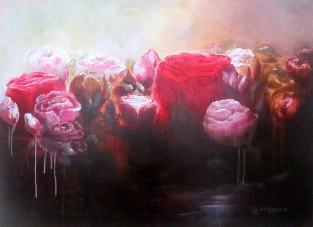 Artist Jane De France. 'Rose Water' Artwork Image, Created in 2011, Original Painting Acrylic. #art #artist