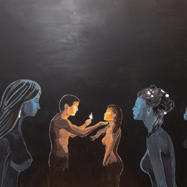 Lazaro Hurtado Artwork Tyrants of desire, 2015 Acrylic Painting, Erotic