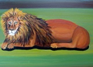 Rita Levinsohn: 'lion fading', 2015 Acrylic Painting, Animals. Lions are endangered...