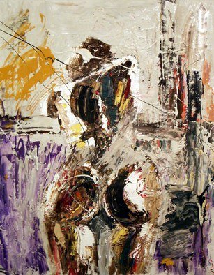 Leif Peterson: 'Classified', 2013 Mixed Media, Figurative.  Nude Figure Female Erotic Gray Orange Purple Brown White Green Red Back Butt Abstract Expression Impressionism Colors Vibrant Woman Figurative Ab- Ex  ...