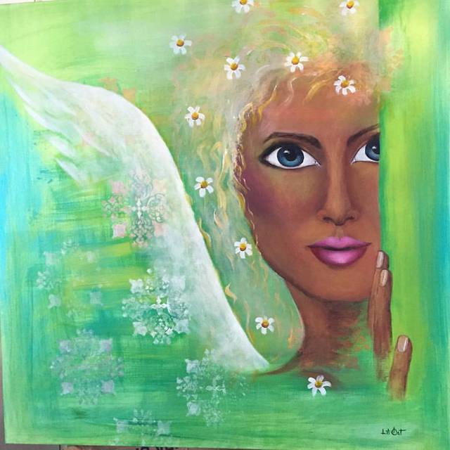 Lili Oest  'Always Present', created in 2015, Original Painting Acrylic.