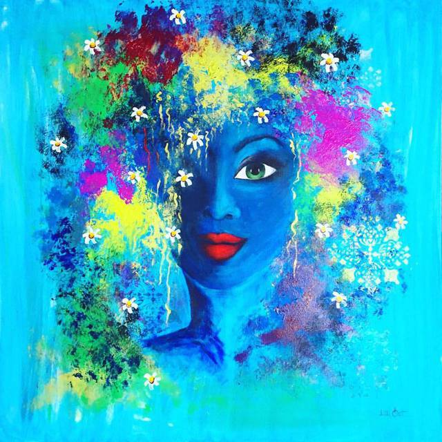 Lili Oest  'Avatar ', created in 2015, Original Painting Acrylic.