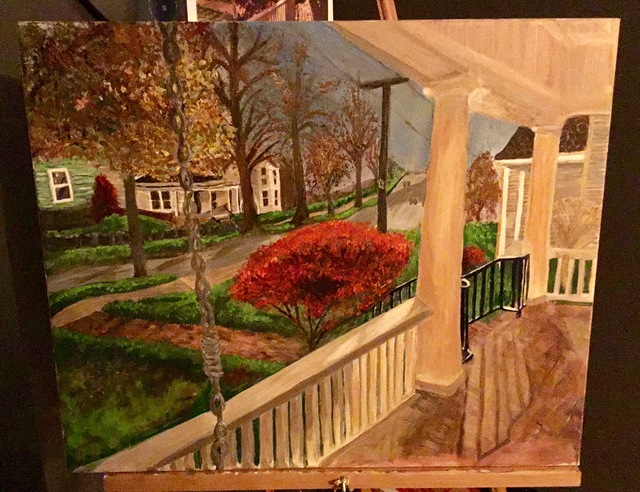 Linda Lewis  'Kentucky Porches', created in 2017, Original Painting Acrylic.