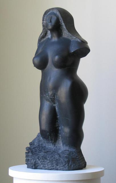 Lou Lalli  'Black Venus', created in 1995, Original Sculpture Stone.