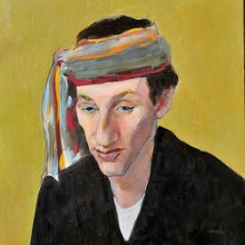 Lubov Meshulam Lemkovitch: 'male portrait', 2009 Oil Painting, Portrait. Artist Description: Portrait of man...