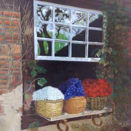 Luiz Henrique Azevedo Artwork Window with vessels, 2003 Oil Painting, Interior