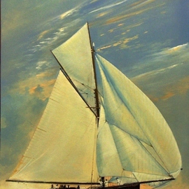 Tom Lund-lack Artwork Ghosting, 2010 Oil Painting, Sailing