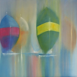 Tom Lund-lack Artwork Spinnakers, 2010 Oil Painting, Sailing