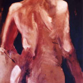 Lucille Rella: 'Back View', 2007 Oil Painting, Figurative. 
