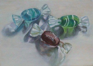 Lucille Rella: 'Glass Candies', 2009 Oil Painting, Still Life. 