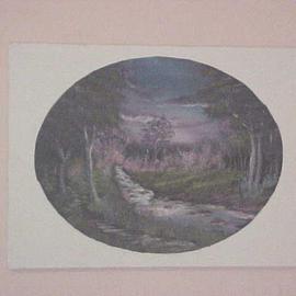 Leonard Parker: 'Forest Stream', 1995 Oil Painting, Landscape. 
