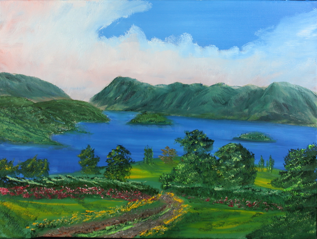 Leonard Parker  'Smith Mountain Lake', created in 2016, Original Painting Oil.