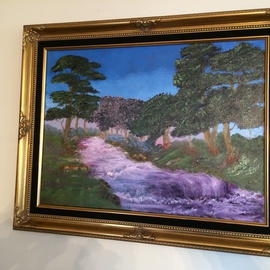 Leonard Parker: 'Stream Dream', 2014 Oil Painting, Landscape. 