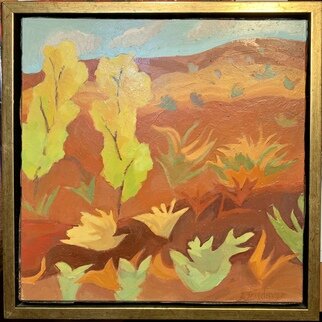 Lynne Friedman: 'okeeffe country', 2020 Oil Painting, Landscape. Inspired by the light and color in Abiquiu New Mexico and Area where OaEURtmkeeffe lived and workded...
