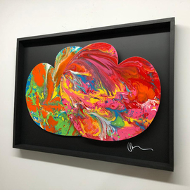 Mac Worthington: 'perfect couple', 2019 Aluminum Sculpture, Abstract Figurative. Artist Description: Perfect Couple hearts are aluminum painted automotive enamel.Signed   dated. Certificate of Authenticity. Ready to hang. ...
