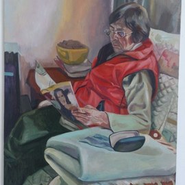 Maleficent Yanakieva: 'grandmum', 2018 Oil Painting, Portrait. 