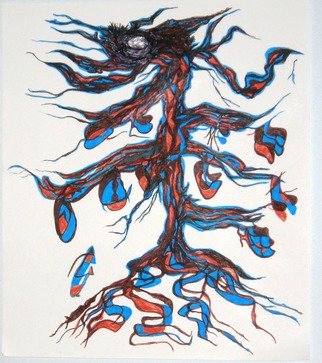 B Malke: 'My Fabulous Trees 8', 2013 Mixed Media, Life.             Tree of life mixed media including Ink and Acrylic             ...