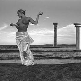 Manolis Tsantakis: 'Aphrodite', 1994 Black and White Photograph, nudes. 