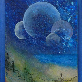 Margaret Stone Artwork Cosmic Connections, 2013 Acrylic Painting, Cosmic