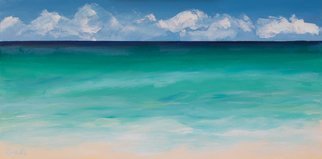 Marino Chanlatte: 'beach 1', 2017 Acrylic Painting, Beach. This painting is inspired on a view of South Beach, Miami. I was born on an island and the ocean has always been an inspiration. This painting has been protected with several layers of non- yellowing Grumbacher final varnish. Canvas depth is 1. 5 inches, painting extends to the edges ...