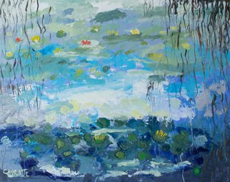 Marino Chanlatte: 'water lilies 15', 2019 Oil Painting, Abstract. I love to observe water lilies in the water and in the canvas or paper, these are my water lilies.Oil on paper...