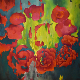 Marina Venediktova: 'molecule original oil painting', 2021 Oil Painting, Floral. Artist Description: You can watch the video of this picture with macro fragments at the link on my youtube channelI did not choose the name  Molecule  for this large bright painting by chance. I was inspired by the eponymous fragrance of the perfume. Its creation was an important event ...