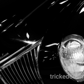 Mark Charles Fox: 'Deluxe', 2017 Black and White Photograph, Automotive. Artist Description: Printed on Platinum paper stock. Luster or Matte available on request. Other sizes available on request. trickedoutimages. com...