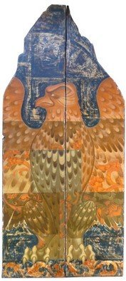 Matei Enric: 'PHOENIX', 2011 Tempera Painting, Archetypal.      TEMPERA ON WOOD, ASSEMBLAGE 2 PIECES     ...