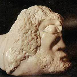 Ana De Medeiros: 'enrico', 1991 Stone Sculpture, Abstract Figurative. Artist Description:  1991enricoAlabaster15x20x35Copyright i? 1/2 2010 Ana de Medeiros	    ...