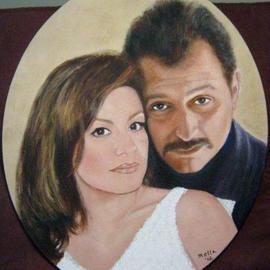 Carmella Dauria: 'Ann Marie and John', 2012 Acrylic Painting, Portrait. 