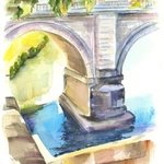 Tiber River Bridge Rome By Merrilyne Hendrickson