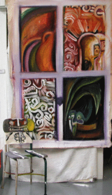 Eduardo Diaz  'Four Windows', created in 2005, Original Pastel.