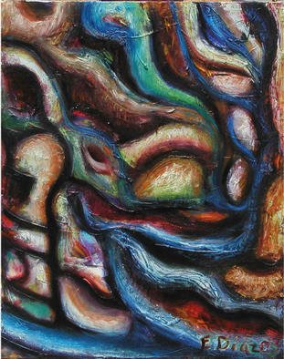 Eduardo Diaz: 'No title', 2003 Oil Painting, Abstract. 